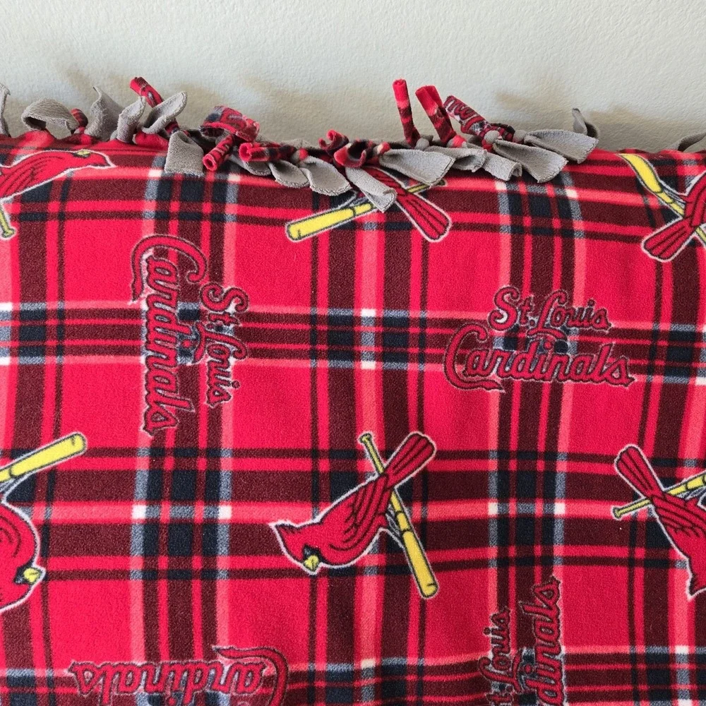 Fleece Knotted Tied Blanket Throw - St Louis Cardinals MLB L63